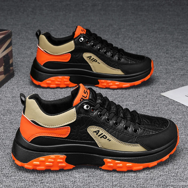 【设计师款 当季新品】潮流运动休闲男鞋 时尚软底一脚蹬增高鞋