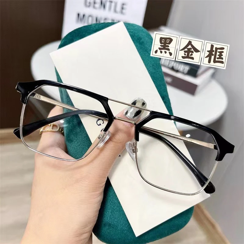 新款大框男近视眼镜框小红书同款超轻眼镜架痞帅时尚潮防蓝光眼镜