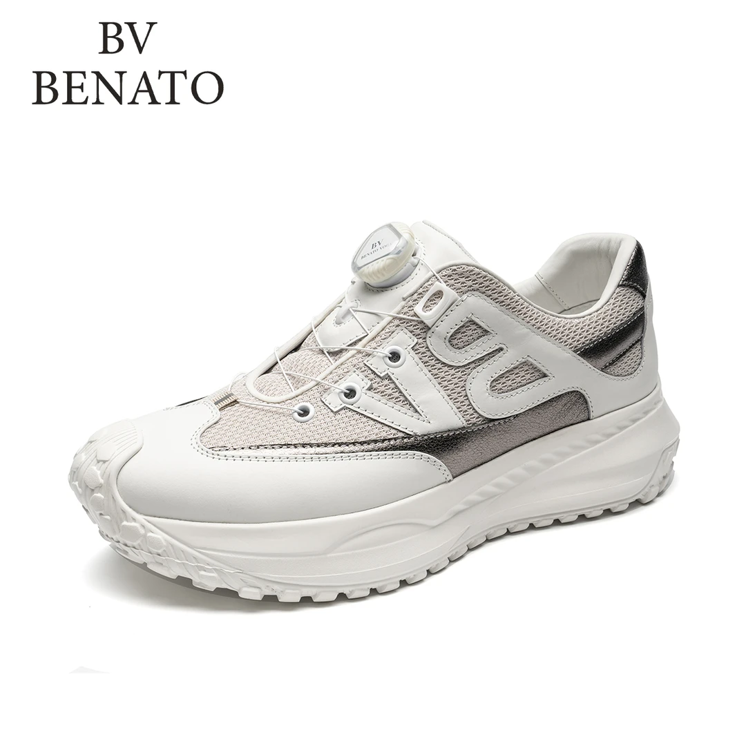 BVBENATO2024新款纽扣时尚休闲鞋舒适大底时尚百搭轻便男鞋