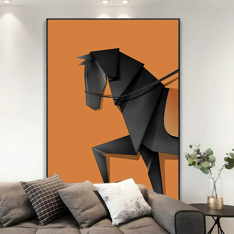 优品【马上成功】现代高级感入户玄关装饰画背景墙晶瓷画竖款