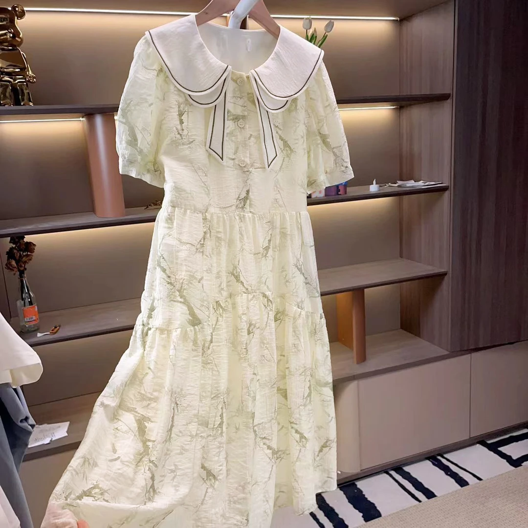 现货2024女童夏装新款连衣裙洋气连衣裙夏天女孩夏亲子装