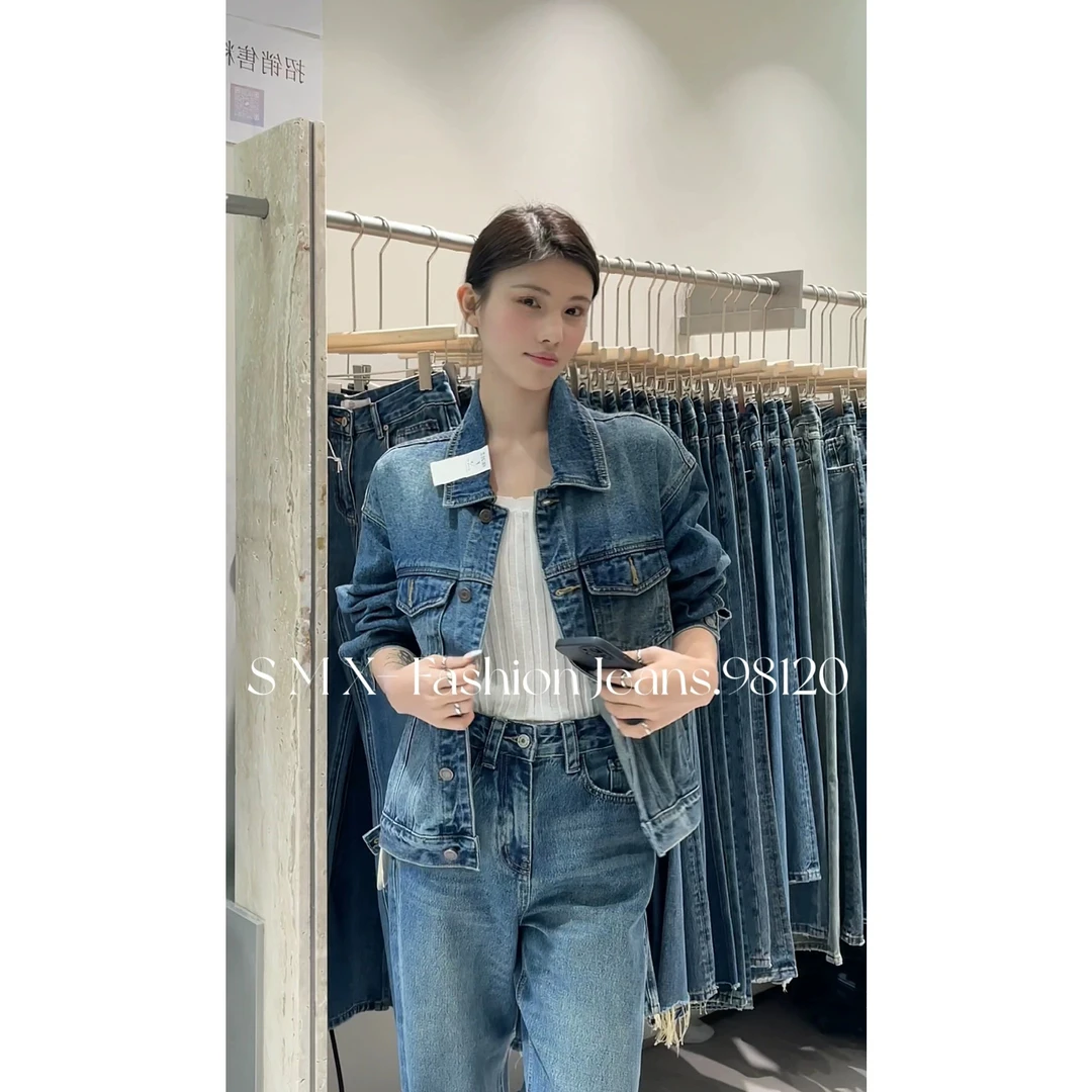 SMX牛仔大外套 洗水超好看  均码 穿到130斤内