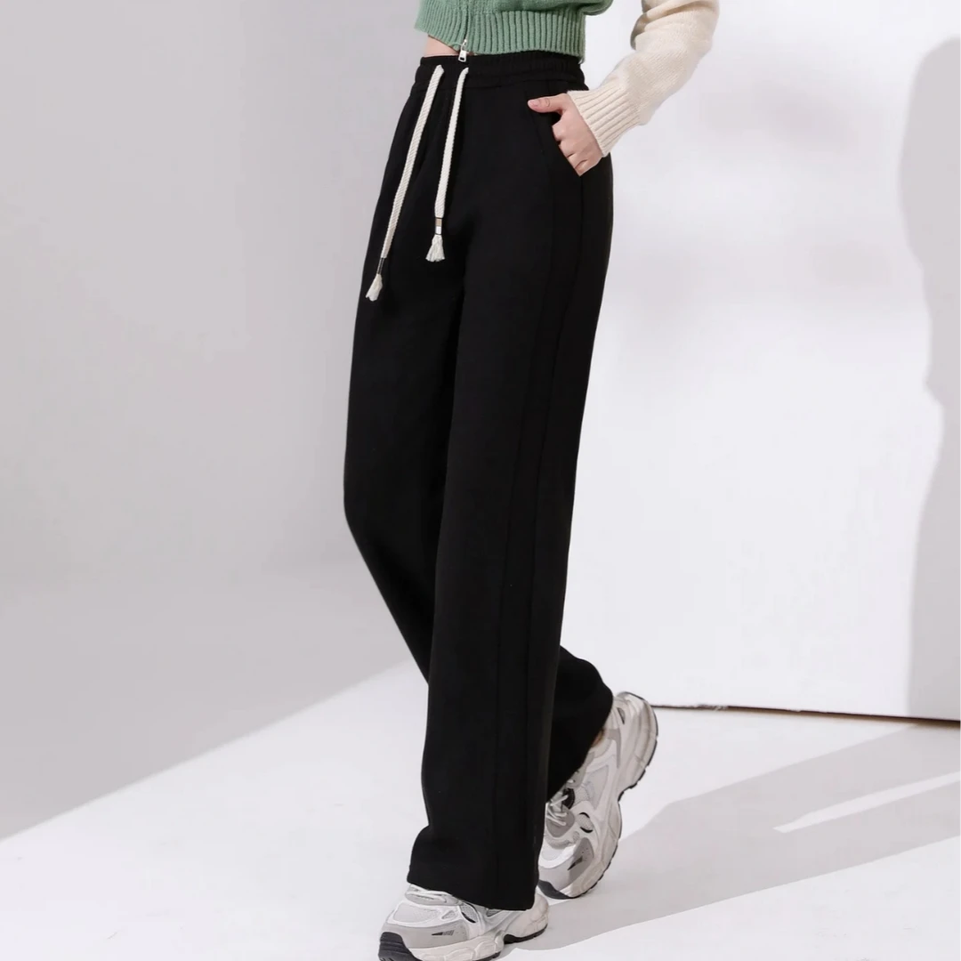 【玉希专属】砖石纹羊毛蚕丝加绒休闲裤801