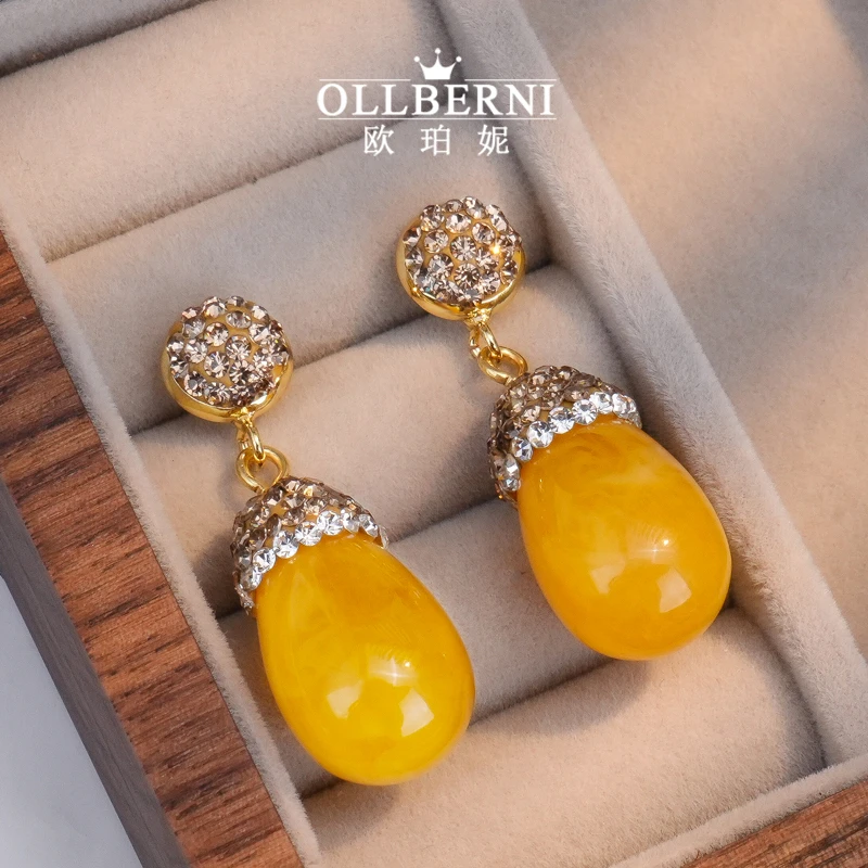 铜合金合成锆石耳饰 合金合成立方氧化锆气质轻奢女士耳饰-耳钉