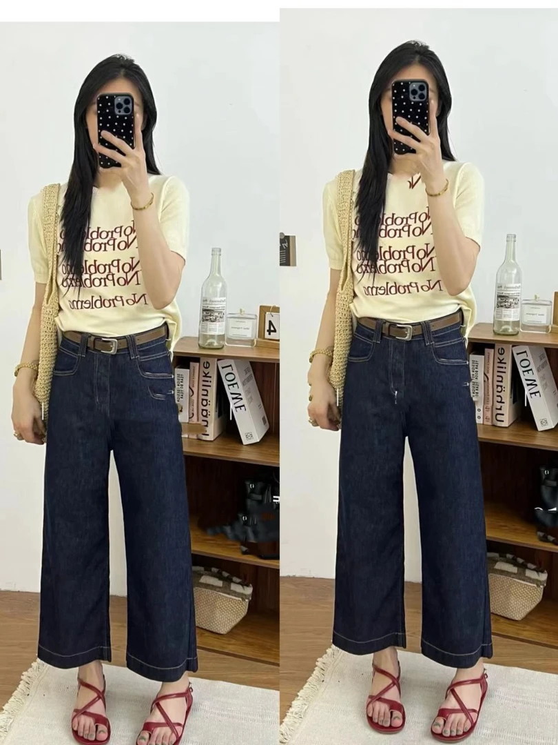 六六韩版奶奶裤牛仔裤1019