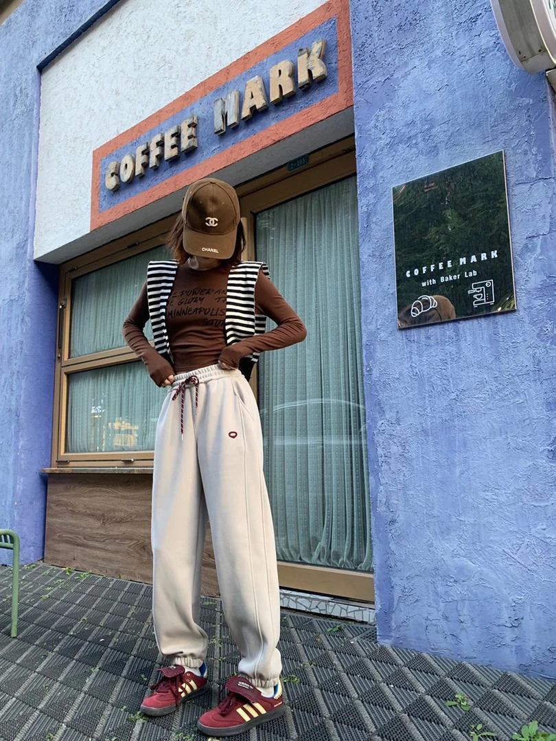 六六松紧口加绒韩版冬款休闲卫裤803