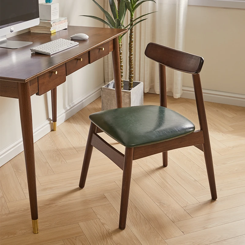 阿梨严选实木小牛角椅北欧简约书房椅轻奢家用小户型书桌办公室