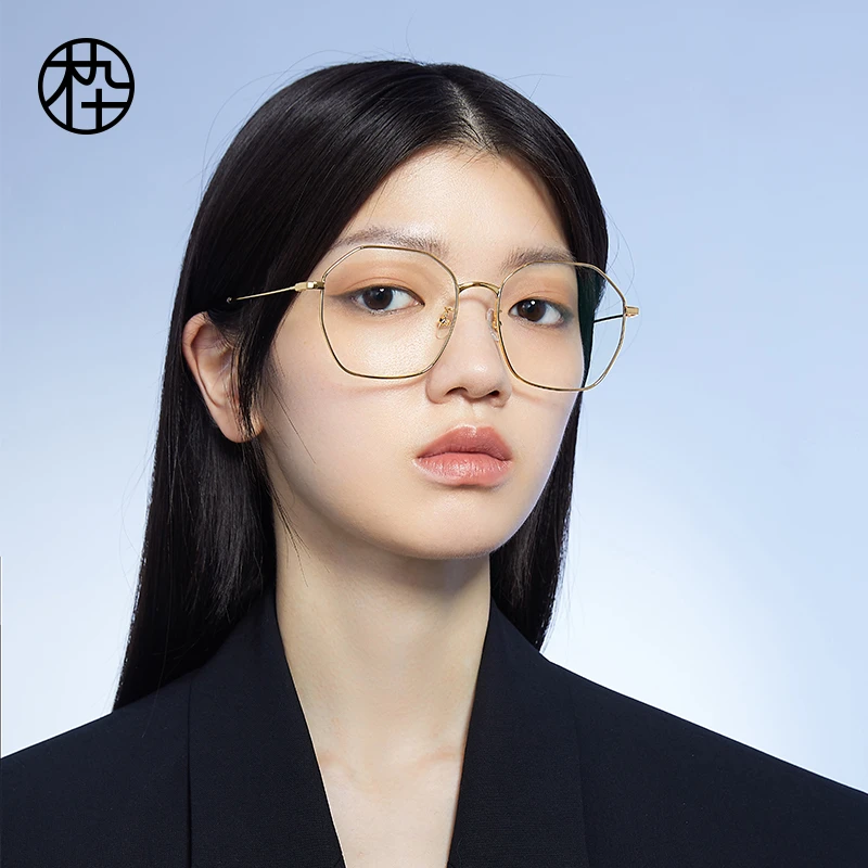 MUJOSH/木九十时尚大框多边形防蓝光眼镜男女百搭造型MJ102FH409