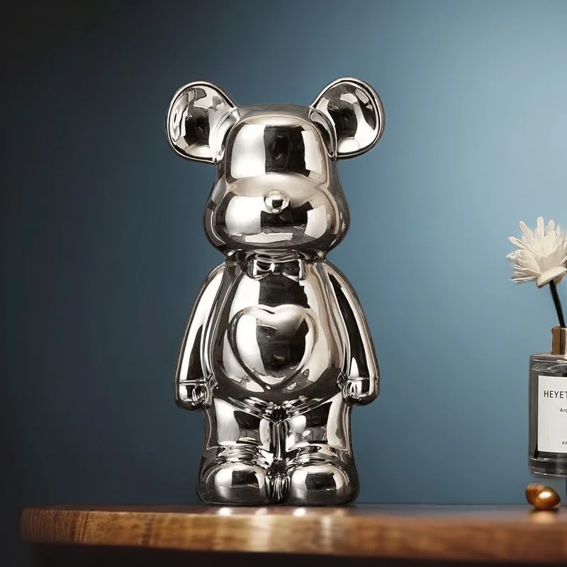 大号网红电镀暴力熊装饰品摆件门厅客厅电视柜酒柜轻奢潮流摆件