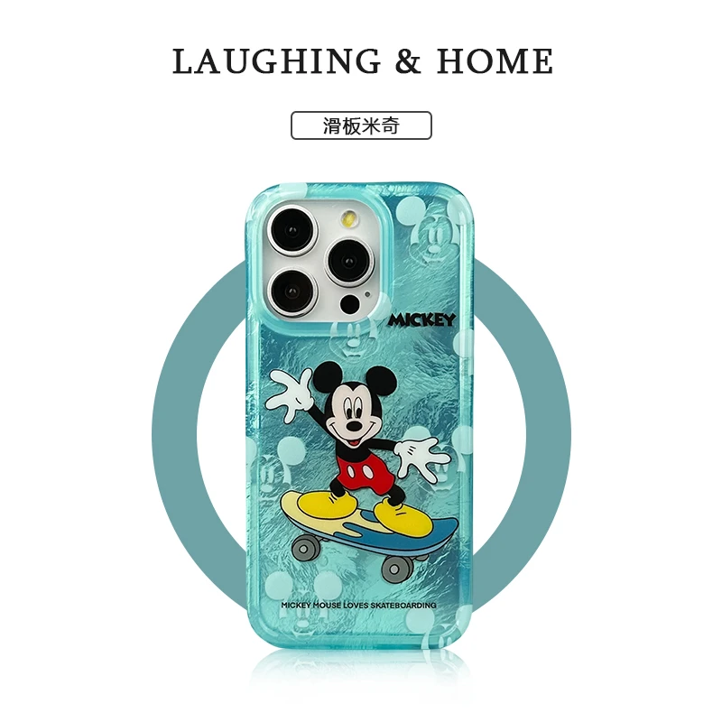 涂鸦卡通米奇iPhone15promax手机壳小众创意适用苹果14/13/12情侣