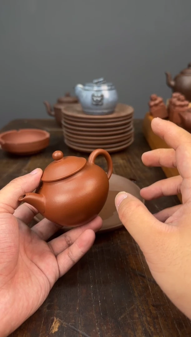 【闪购商品】紫砂茶壶朱泥 胖秋水165cc