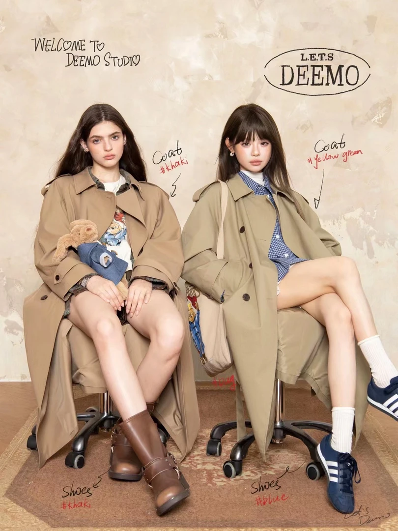 灵灵〖私服风衣〗老钱感气场全开风衣外套小个子秋冬设计感