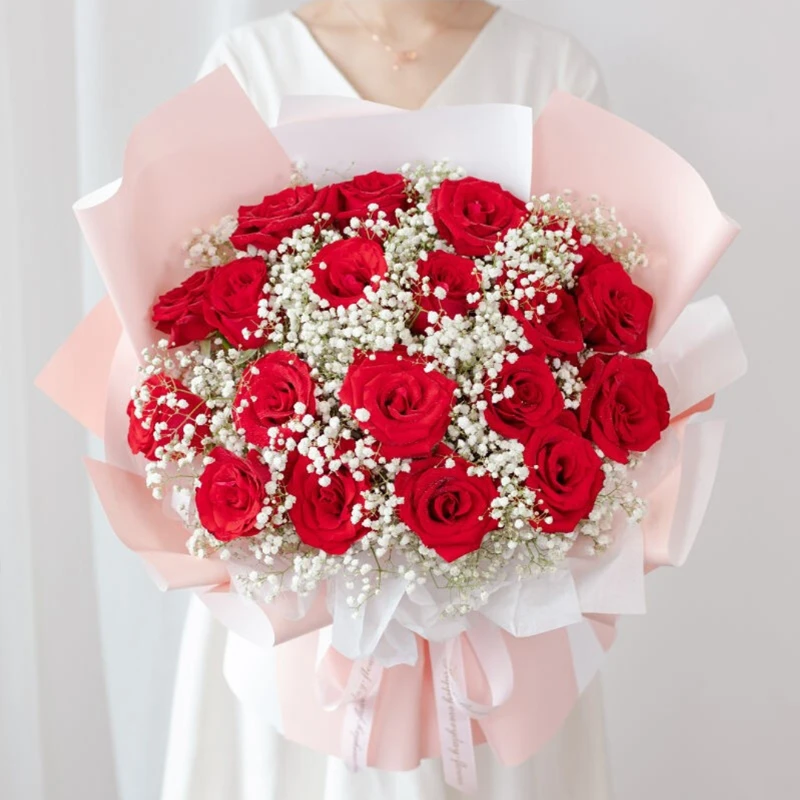 【幸福之约】19朵红玫瑰花束鲜花速递全国同城配送女友爱人老婆生日 鲜花小时达全国同城配送送花上门