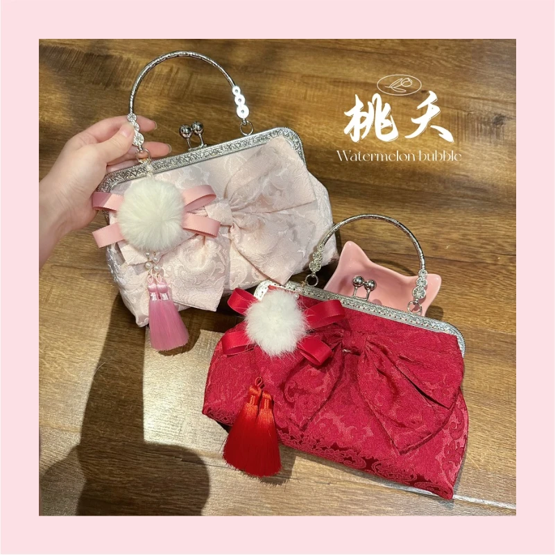 【桃夭小物】西瓜气泡水原创设计lolita国风小物配饰x