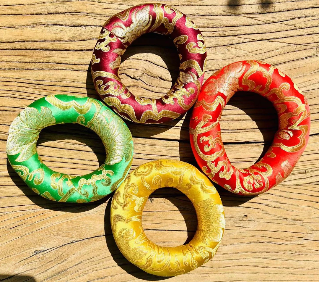 铜钵棉垫  铜磬棉垫  颜色随机发茶道加厚圆形可拆 客厅家用 外出