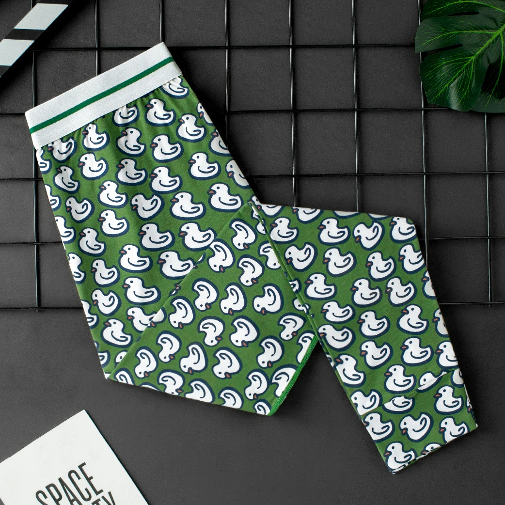 花秋裤男款爆款2023新款个性印花纯棉衬裤青年薄款保暖裤潮流线裤