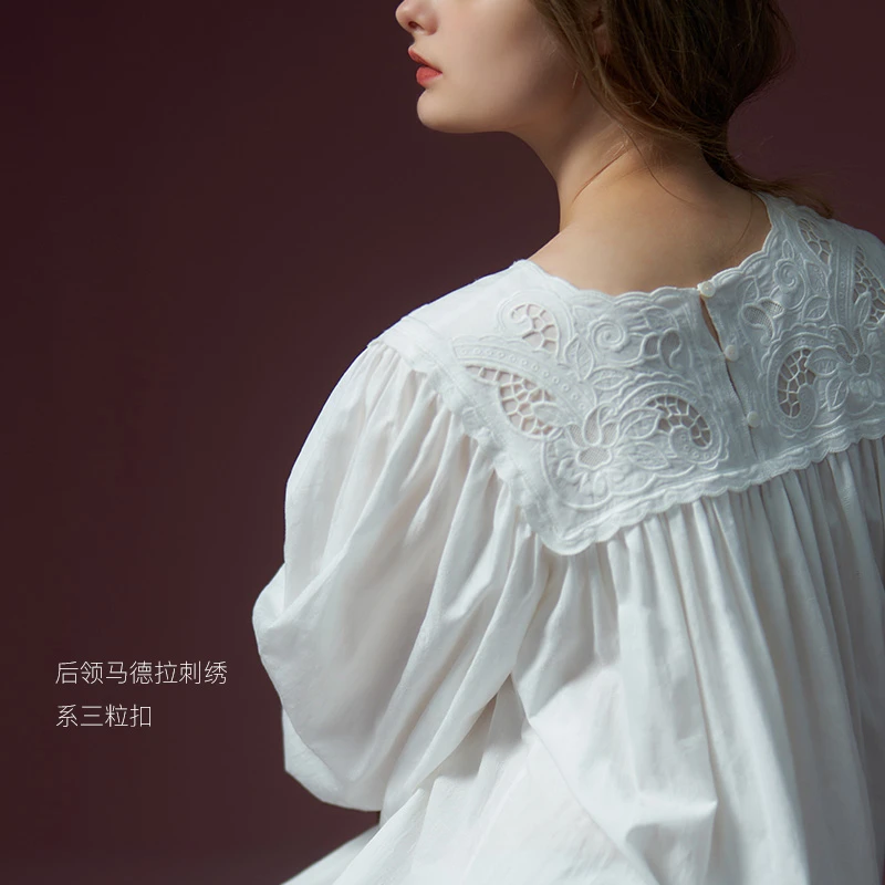CA BRIDA【禅影】秋季时尚宽松宫廷风气质纯棉舒适长袖睡衣女套装