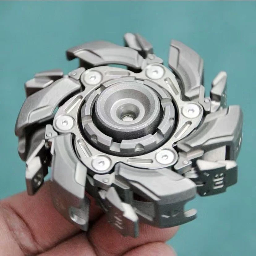 不锈钢暴躁08旋转开甲指尖陀螺躁动陀螺解压减压玩具推牌edc啪啪