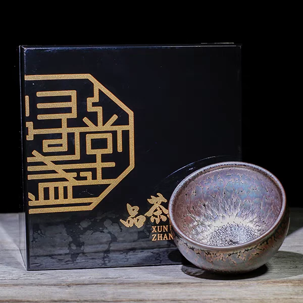 驿盏天外飞仙魏轩纯手工原矿原釉建盏茶器高端茶具礼品主人杯黑瓷