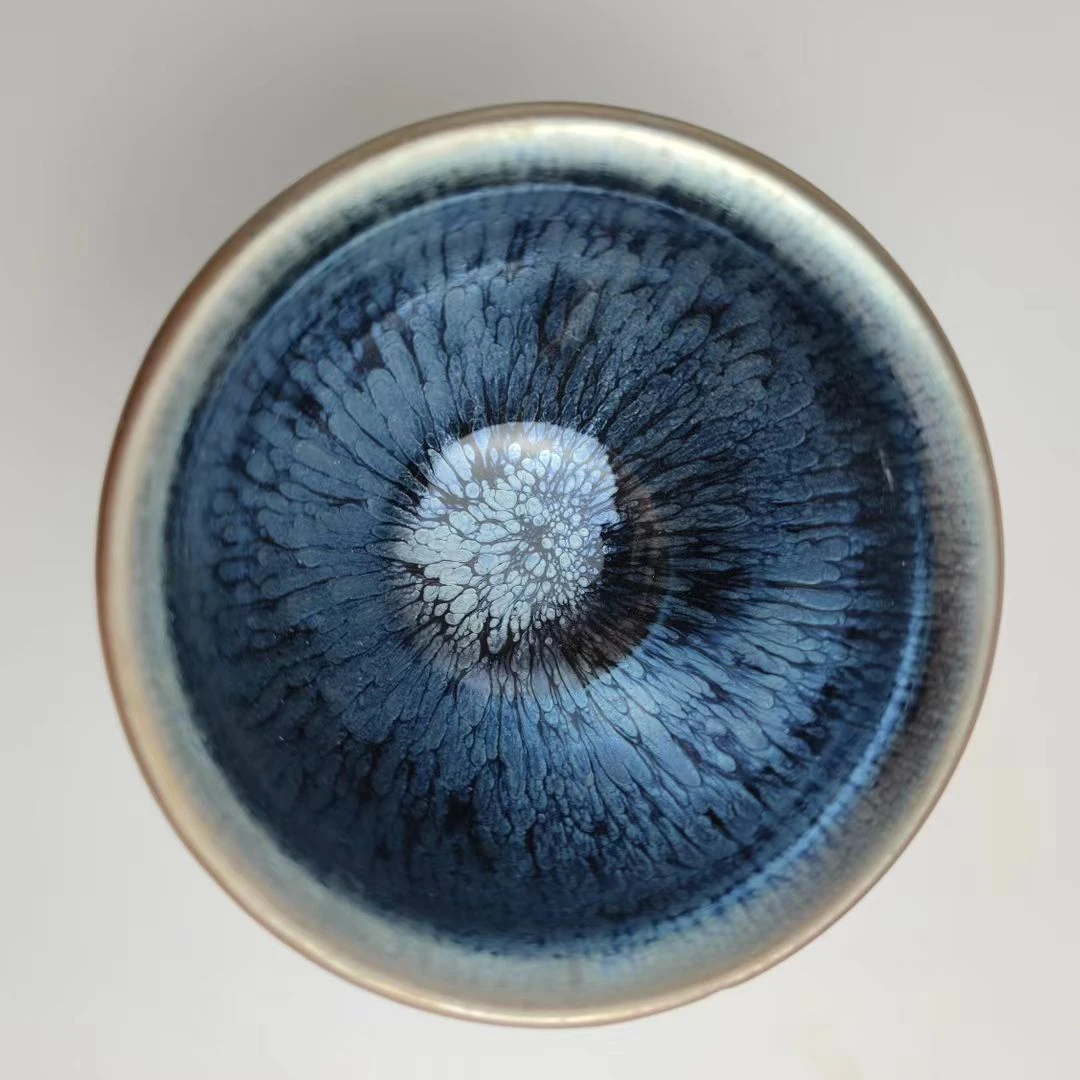 建窑建盏百花束口盏茶盏