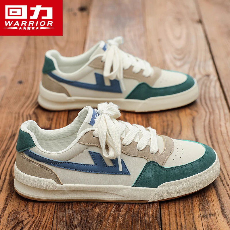 回力男鞋春秋时尚休闲低帮潮流百搭小众设计感学生软底运动板鞋子
