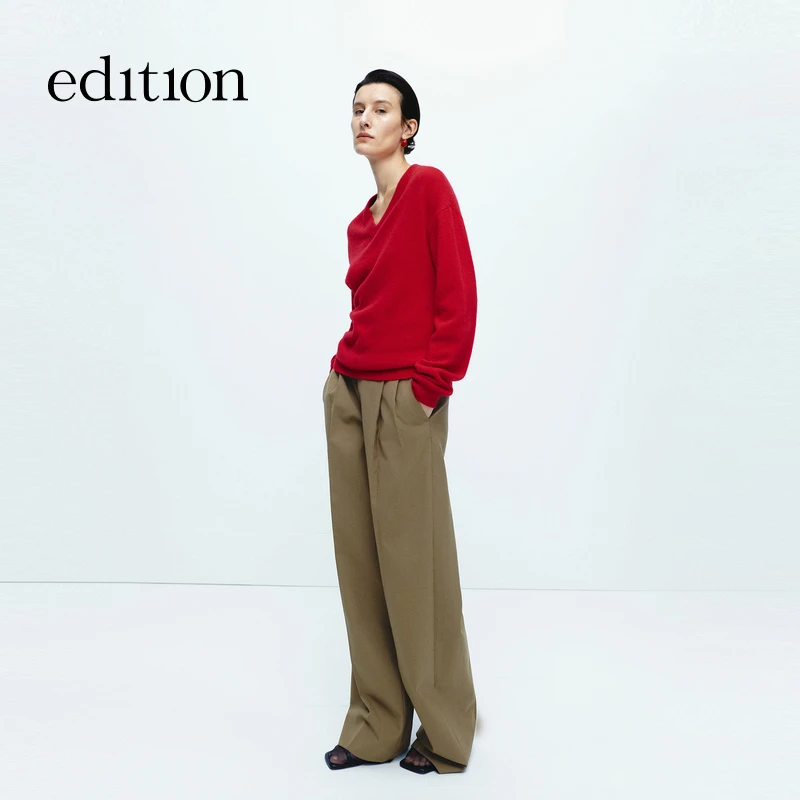 【商场同款】edition冬季款绵羊毛精纺直筒西裤#EBD4PAT002