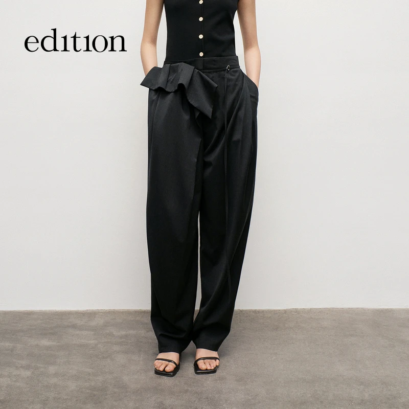 【商场同款】edition新款立裁解构感花朵茧型西裤#EBD3PAT020