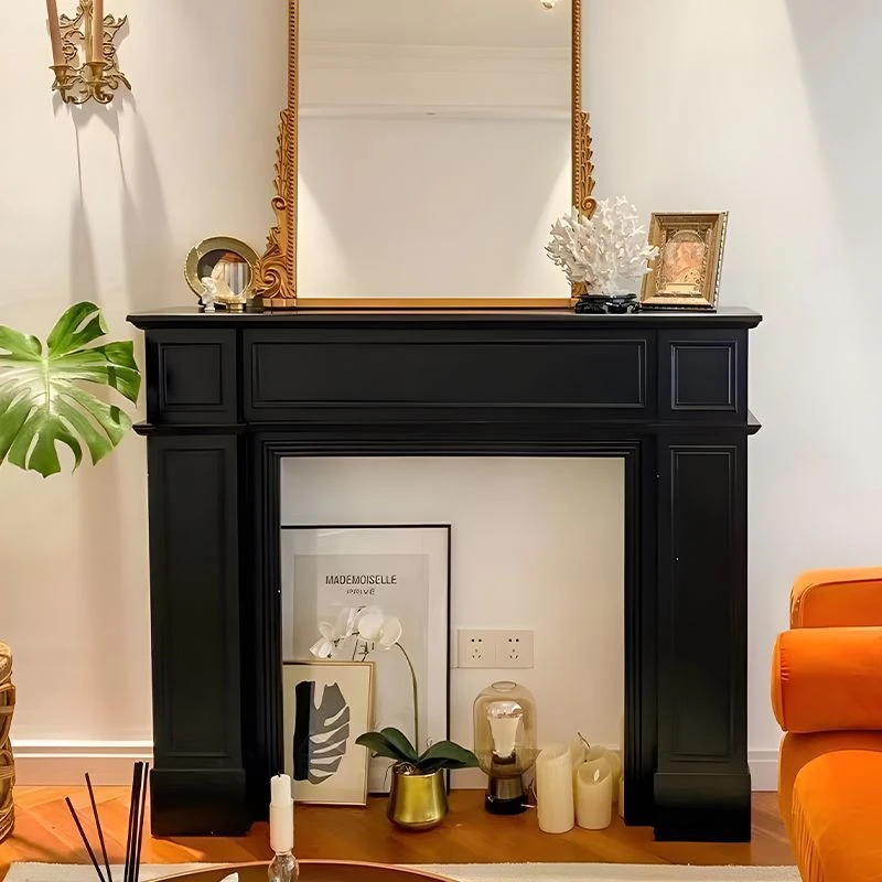 法式复古做旧网红壁炉装饰柜美式客厅家用简约壁炉架置物婚礼摄影