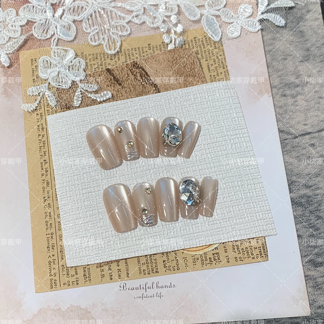 猫眼鸽子蛋#《小柒家》2025年爆款半手工穿戴甲