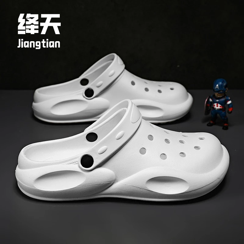 踩屎感拖鞋男夏季医院软底防滑不臭ins办公室凉鞋男士洞洞鞋女