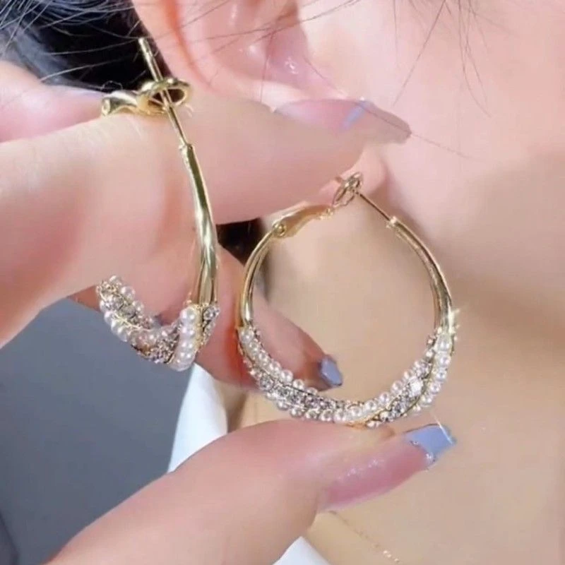 2023新款气质时尚圈圈耳环洋气独特百搭耳饰