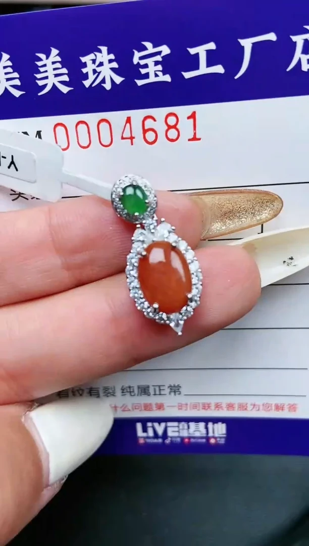 【闪购商品】翡翠颈饰银S925镶嵌4681