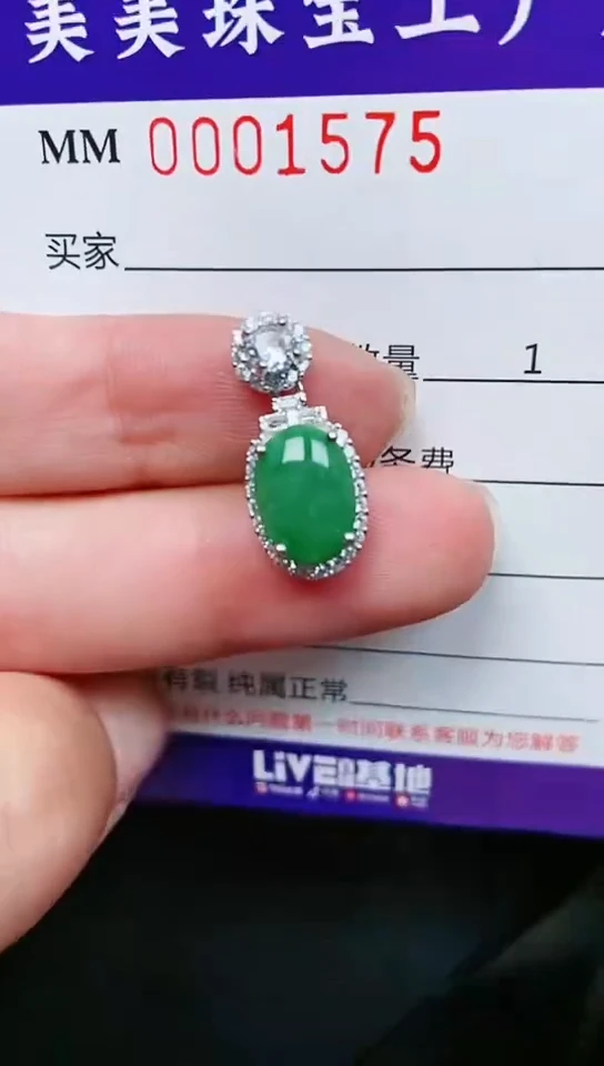 【闪购商品】翡翠颈饰银S925镶嵌1575
