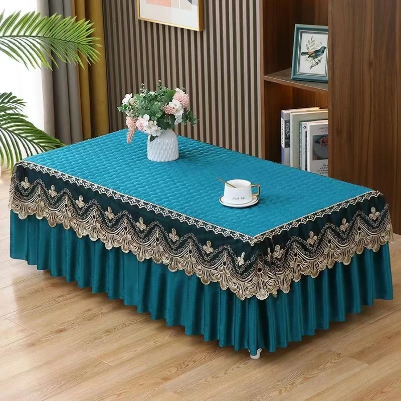 茶几桌布布艺长方形茶几罩套防滑餐桌垫电视柜台布欧式家用茶几垫