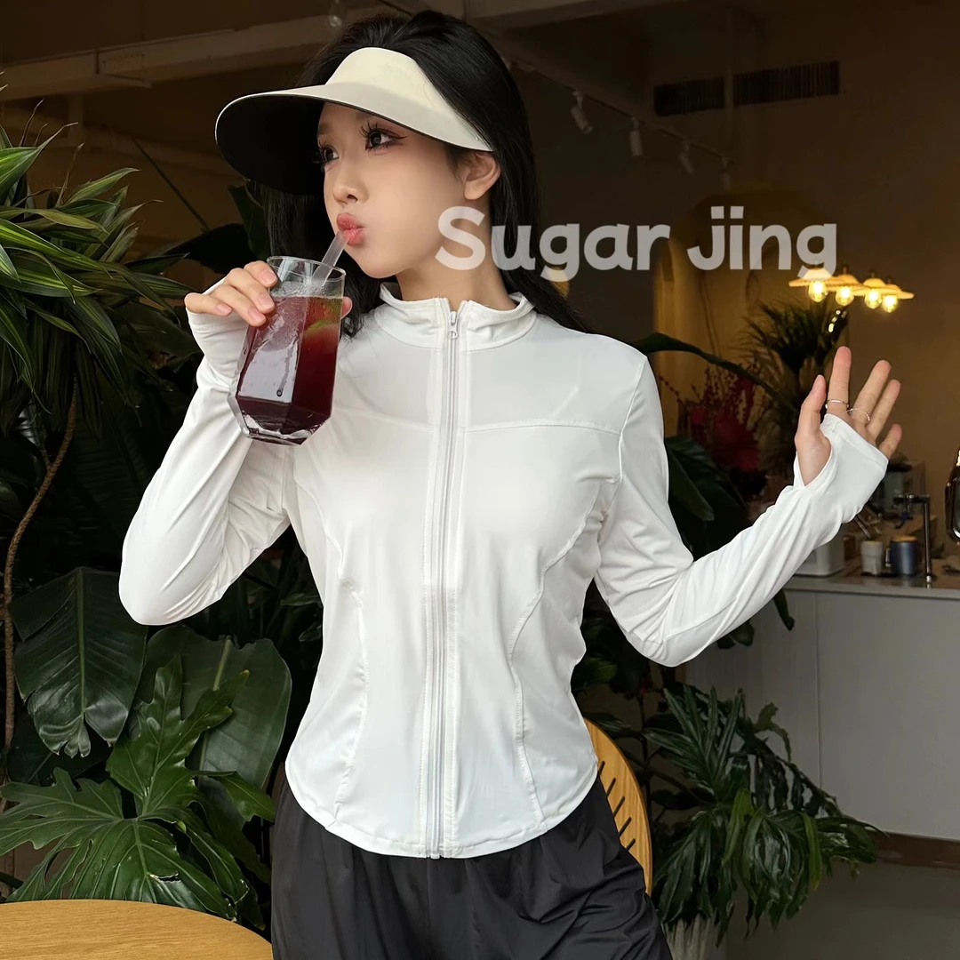 【瑜伽防晒衣】夏季户外运动修身防晒服薄款防紫外线网红长袖外套
