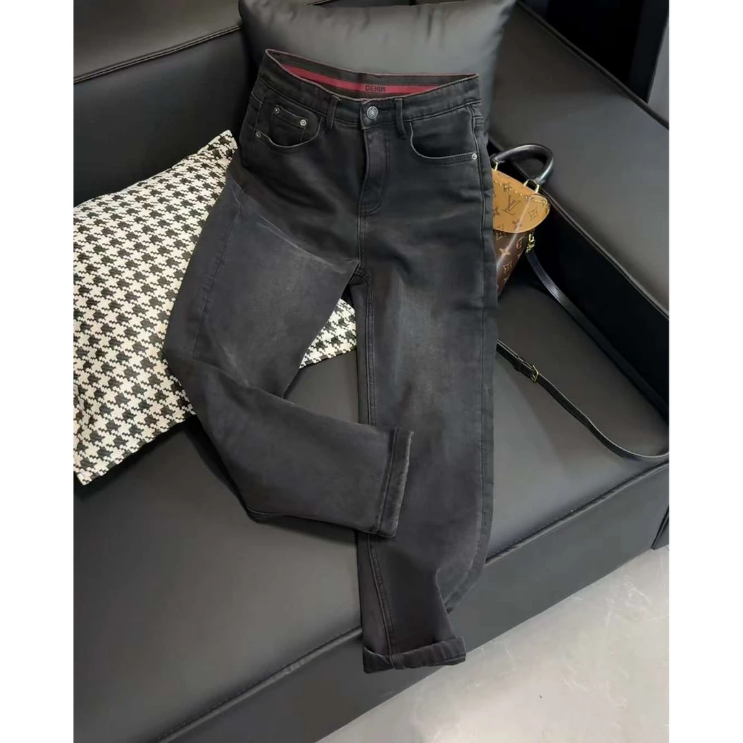 TY5 【烟灰烟管】定制款欧货高品内松紧加绒加厚烟灰色烟管裤