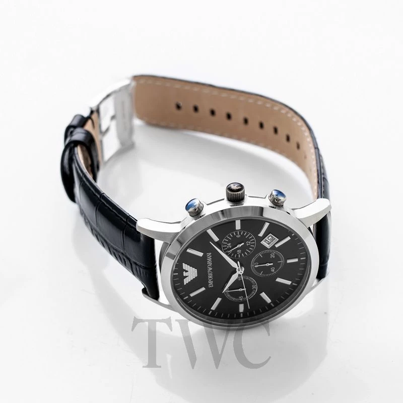 Armani阿玛尼手表男休闲时尚皮带三眼计时石英腕表AR2447官方正品