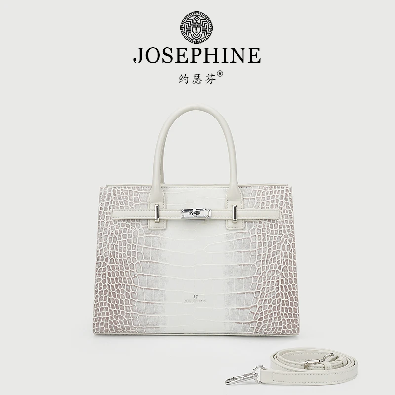 【Josephine/约瑟芬】时尚女士大气单肩铂金包高奢鳄鱼纹手提包5080