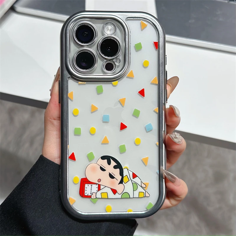 适用于苹果15PROMAX华为PURA70红米K70可爱打盹小新卡通手机壳