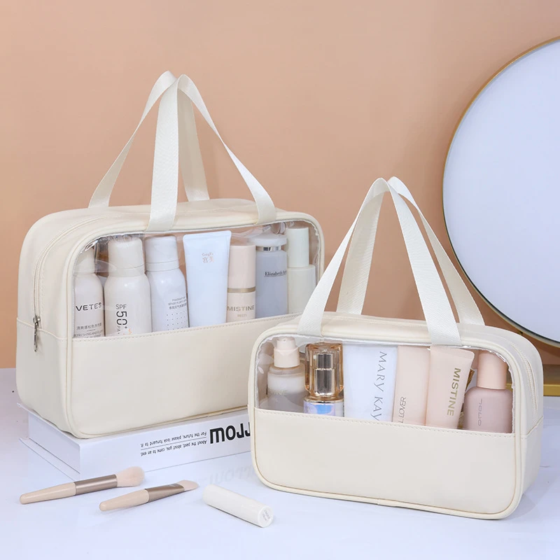 化妆包便携式女旅行外出大容量2023新款高颜值防水拼接收纳洗漱包