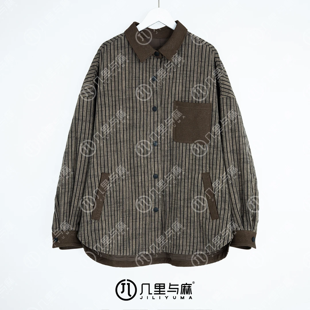 （几里与麻）鹤望兰-文艺复古棉衣棉服 衣长75 胸围135 1081784