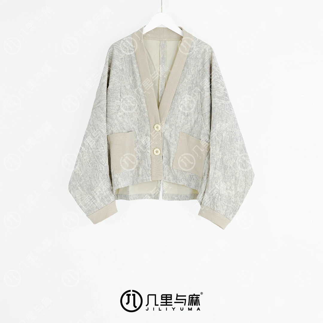 （几里与麻）梨花曲-高级感宽松气质外套 衣长59 胸围125 1071082