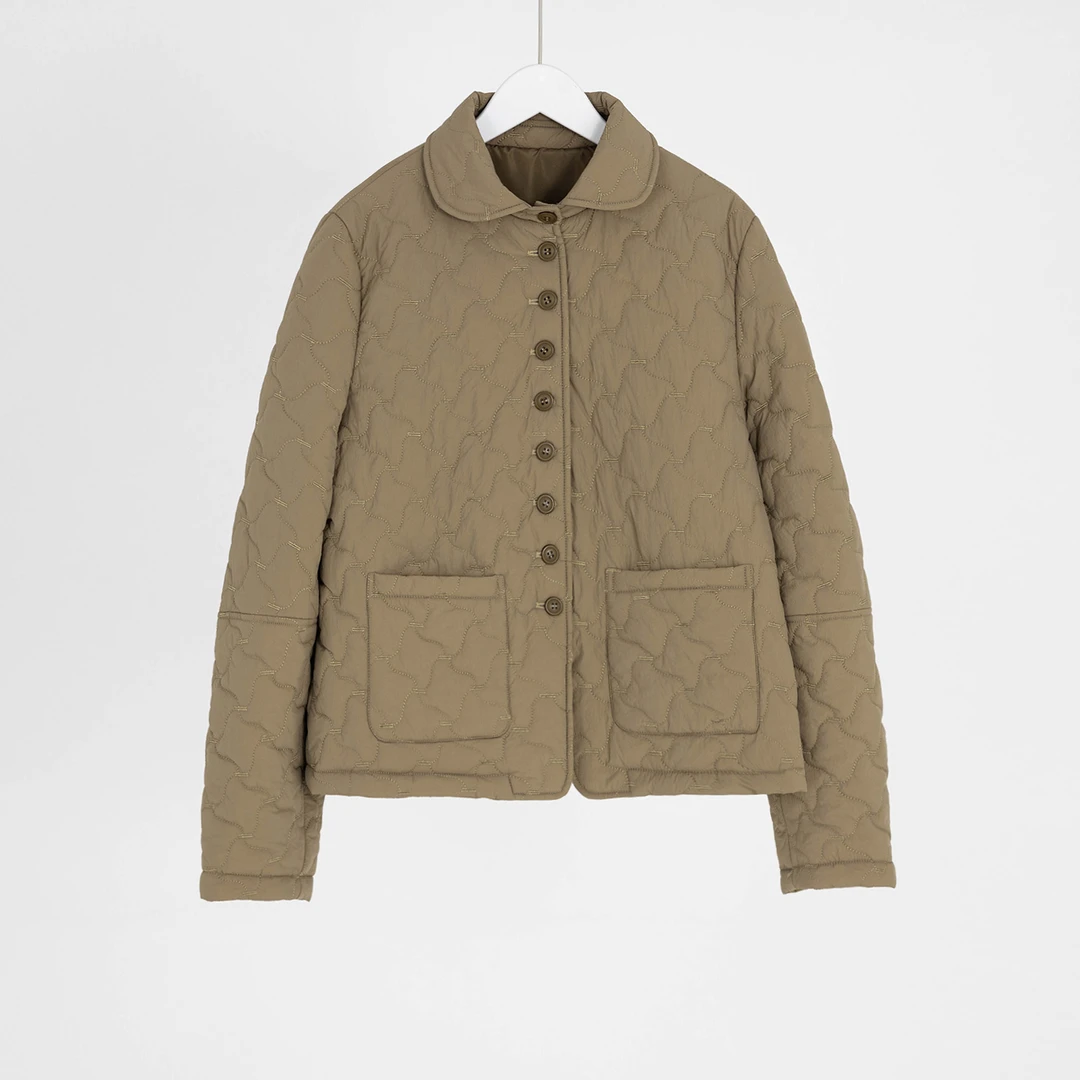 （几里与麻）复古时尚气质秋冬款百搭棉服 衣长59 胸围114 094120