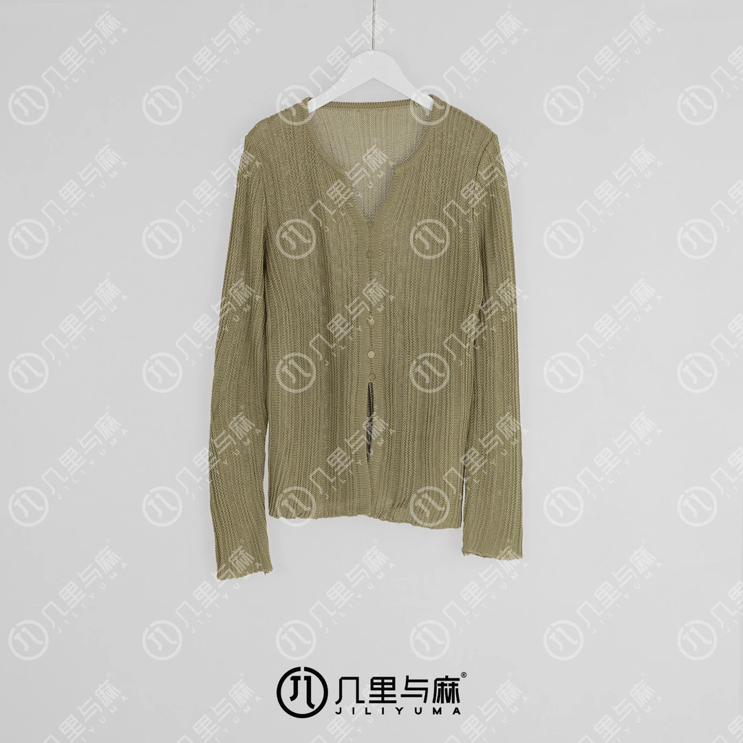 （几里与麻）曲之遥-气质镂空针织衫 衣长63 胸围102 1073023