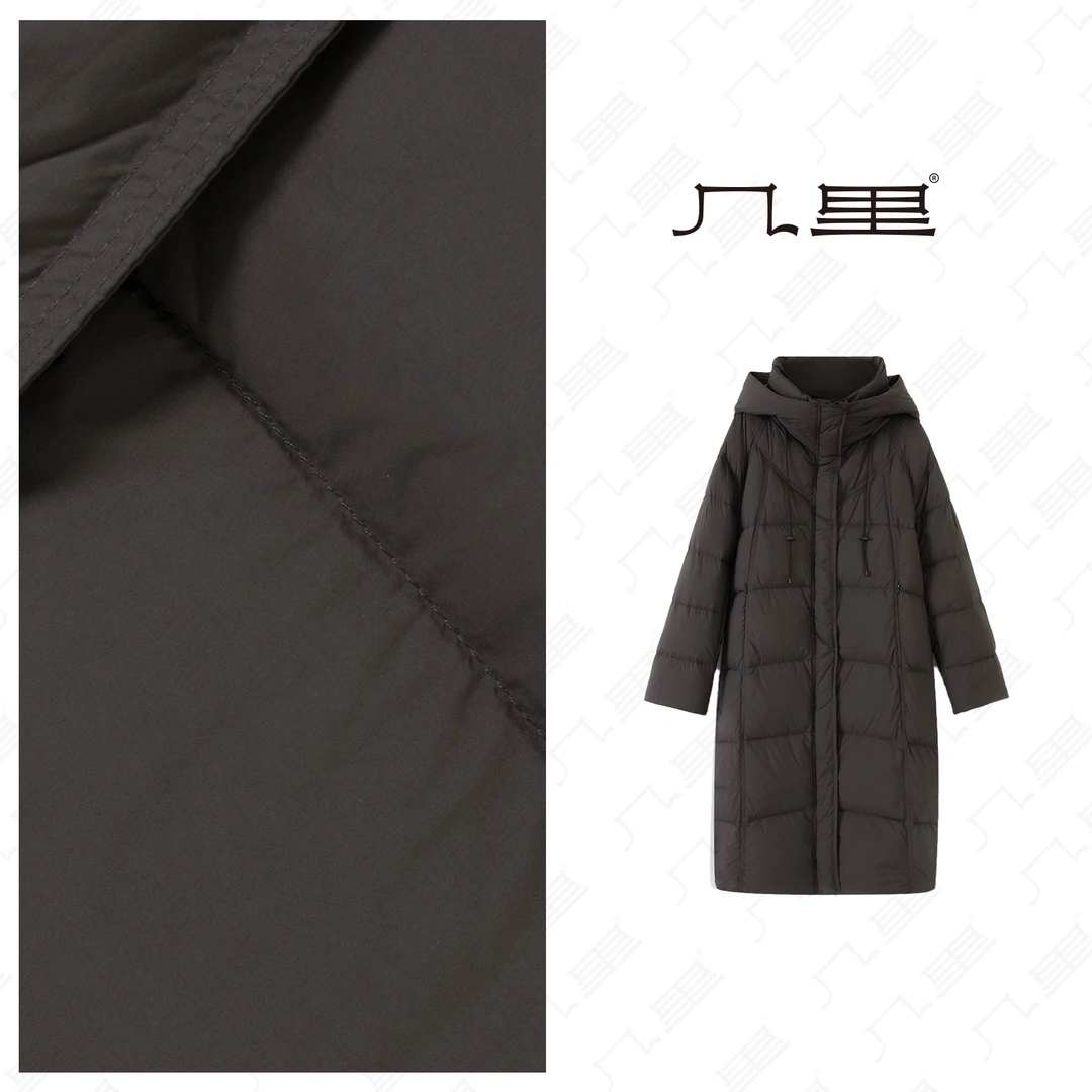 几里与麻【行走鹅绒被】长款连帽鹅绒服 衣长108 胸围121 1110685