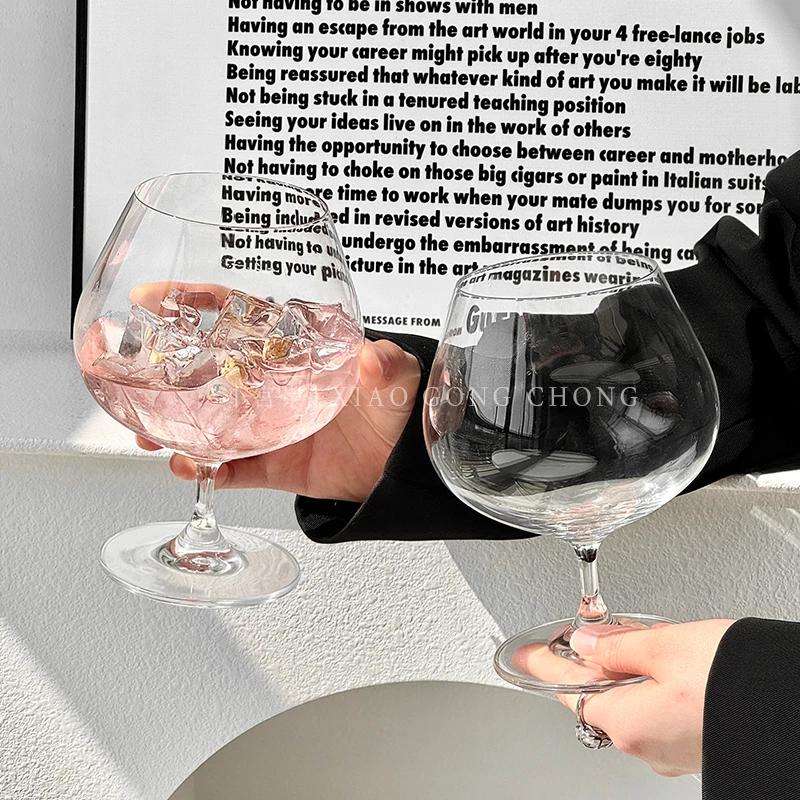 大苹果矮脚白兰地洋酒杯玻璃杯欧式红酒杯果酒杯葡萄酒杯香槟杯子