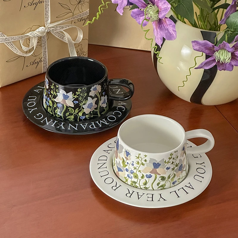 中古陶瓷咖啡杯碟套装精致高档伴手礼杯子小众设计感生日礼物盒装