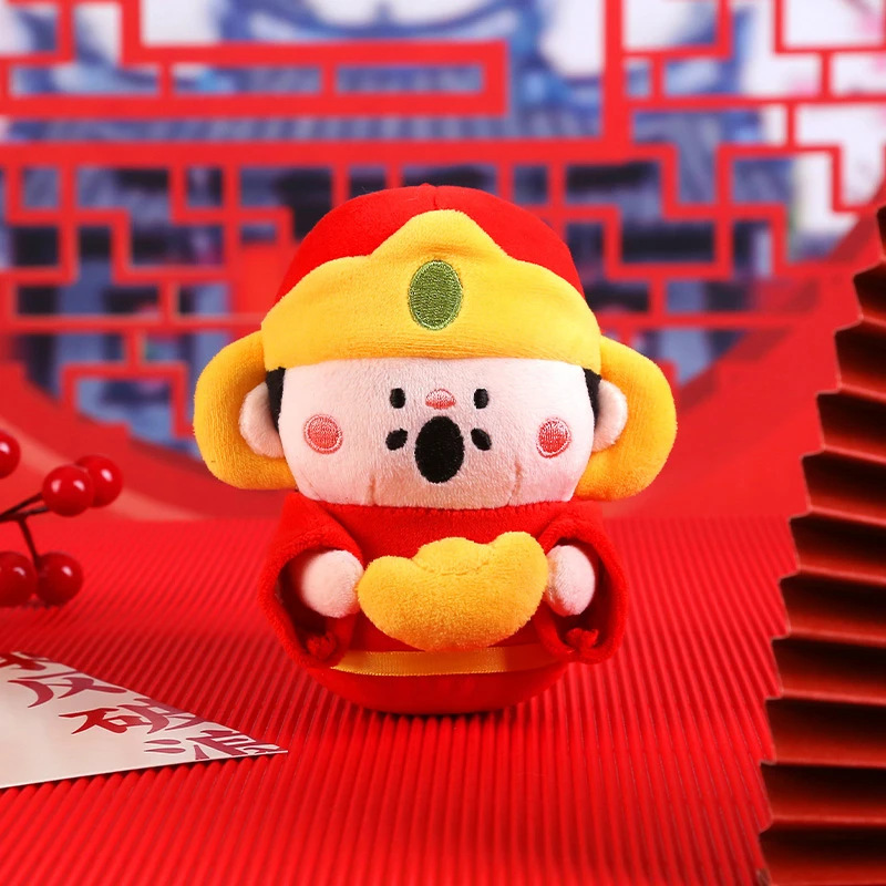 小财神爷毛绒公仔钥匙扣车内包包挂件送男女生日礼物