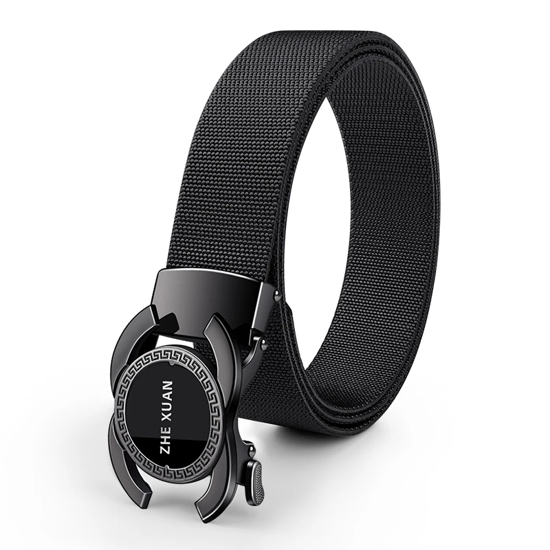 男士结实耐用休闲百搭简约商务潮流风合金自动扣弹力腰带