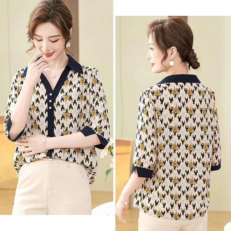 妈妈装女装衬衣款气质洋气遮肚